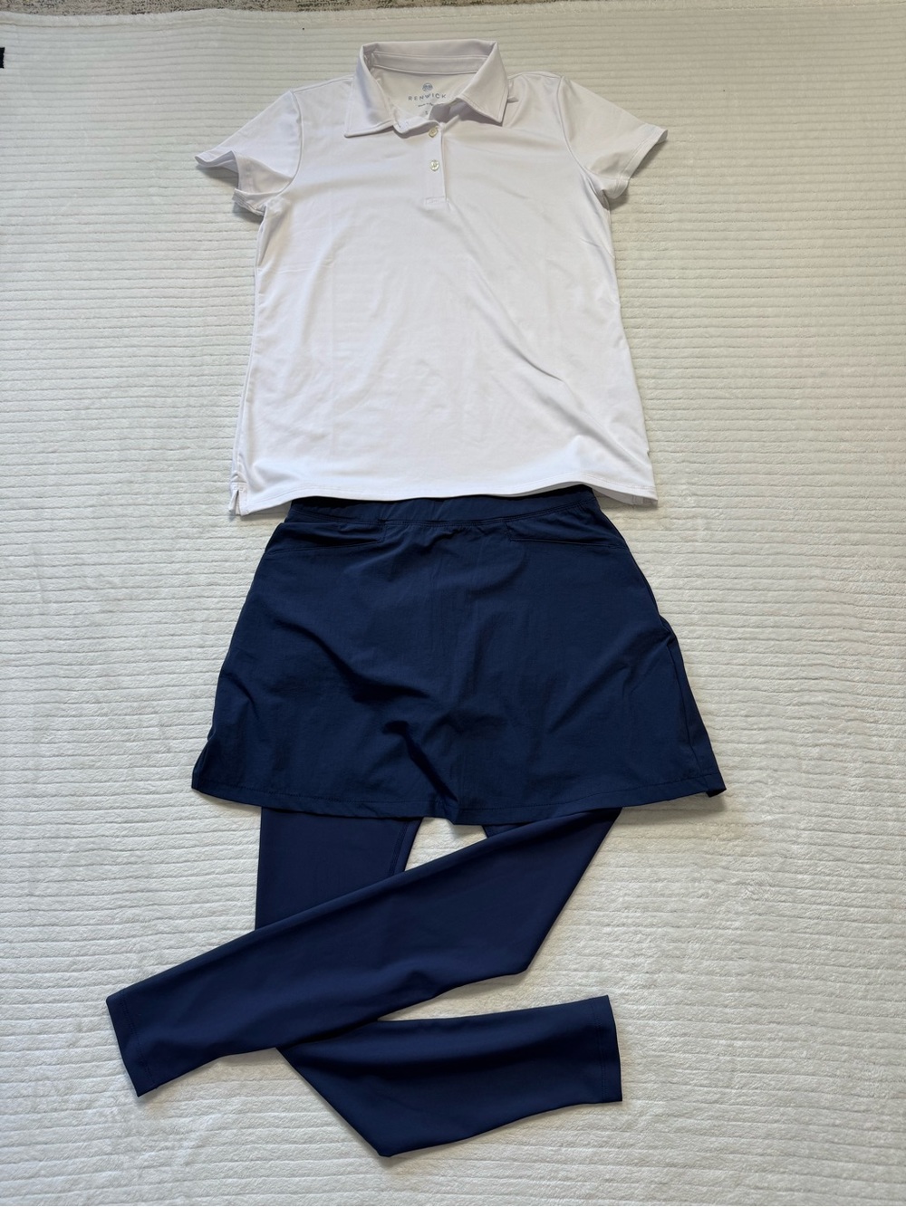 Women's Navy Athletic Skort with Attached Leggings